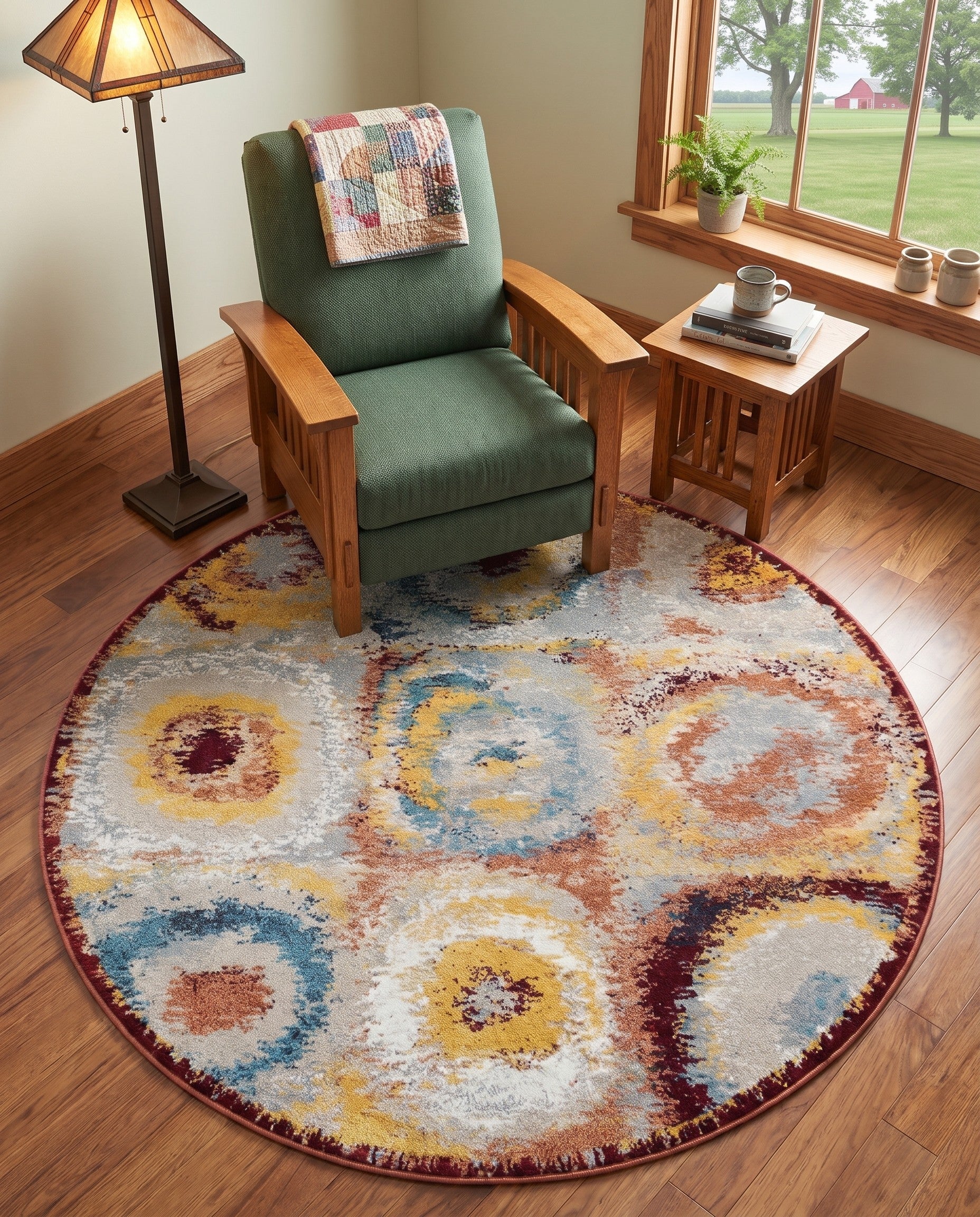 5' 3 x 5' 3 Kamala Washable Round Rug