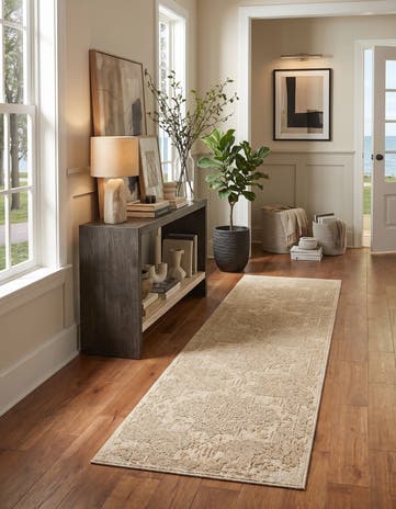 2' 7 x 12' Easy-Clean Traditional Indoor / Outdoor Runner Rug