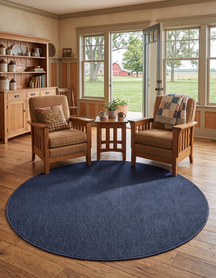 5' 3 x 5' 3 Easy-Clean Solid Indoor / Outdoor ...