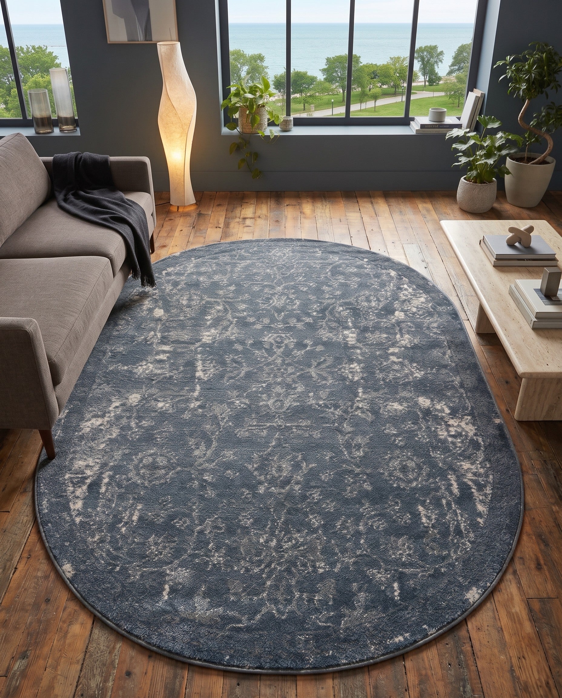 5' 3 x 8' Oregon Oval Rug
