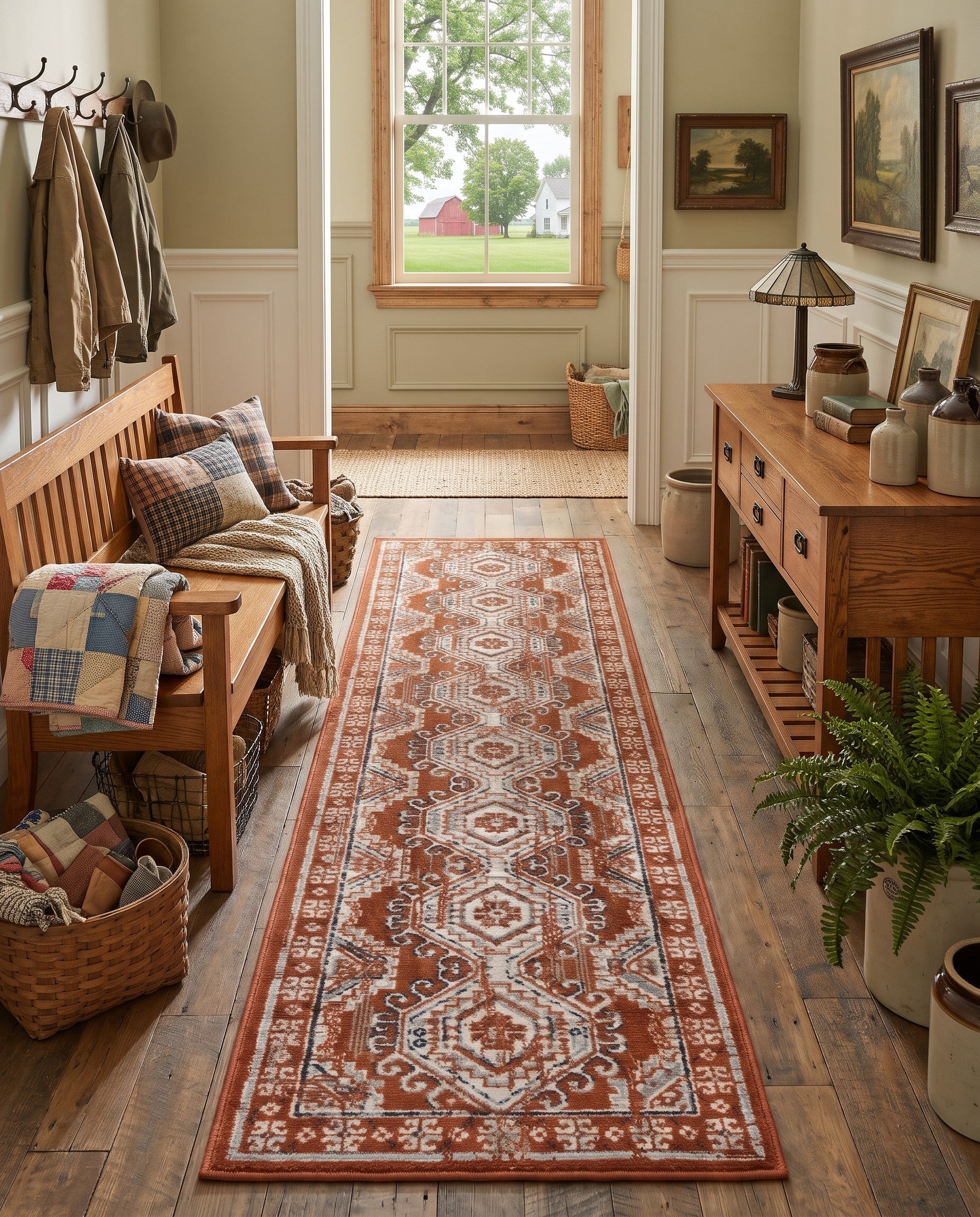 Terracotta Charlotte Runner Rug