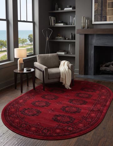 4' 1 x 6' 1 Bokhara Oval Rug