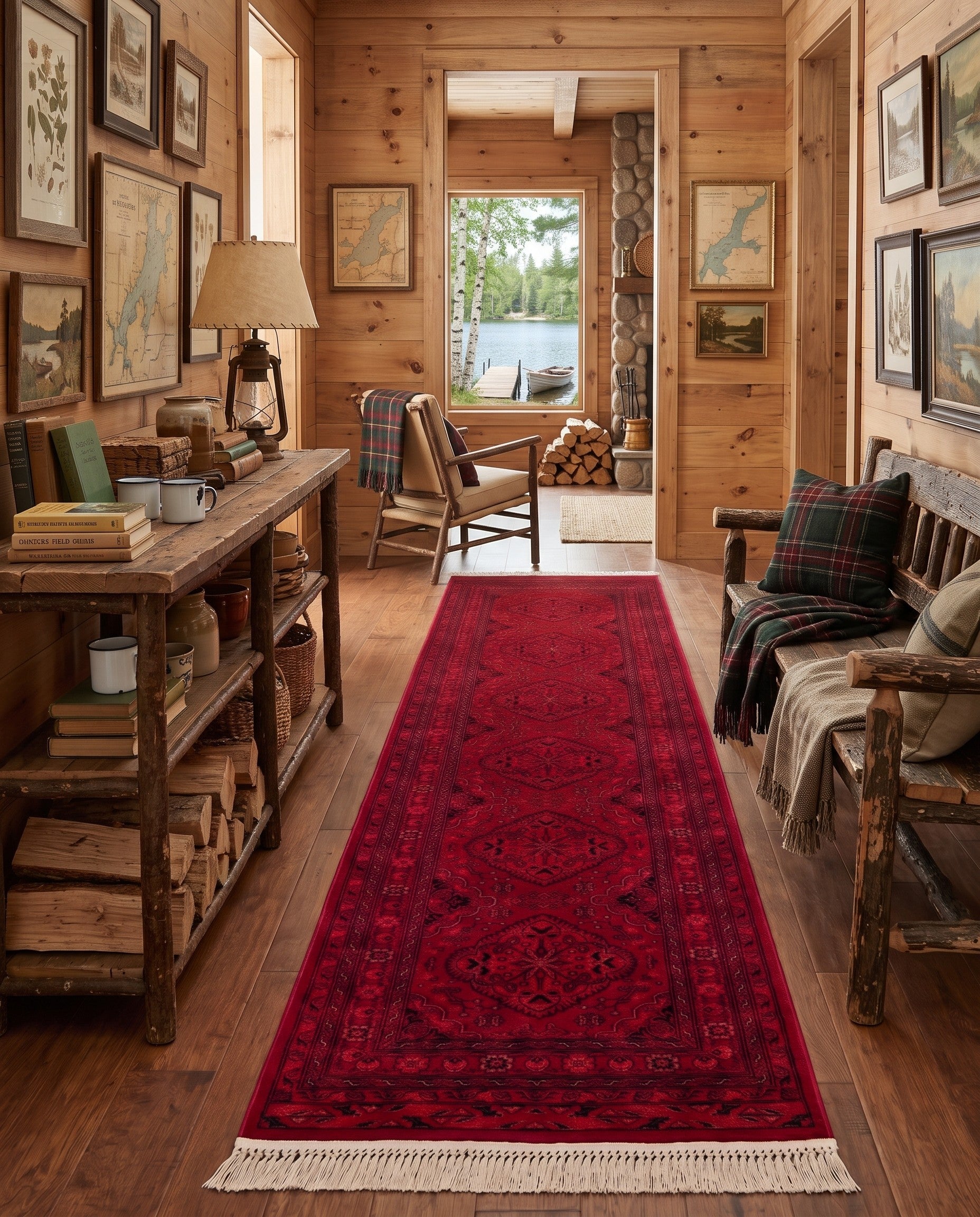 Red Bokhara Runner Rug