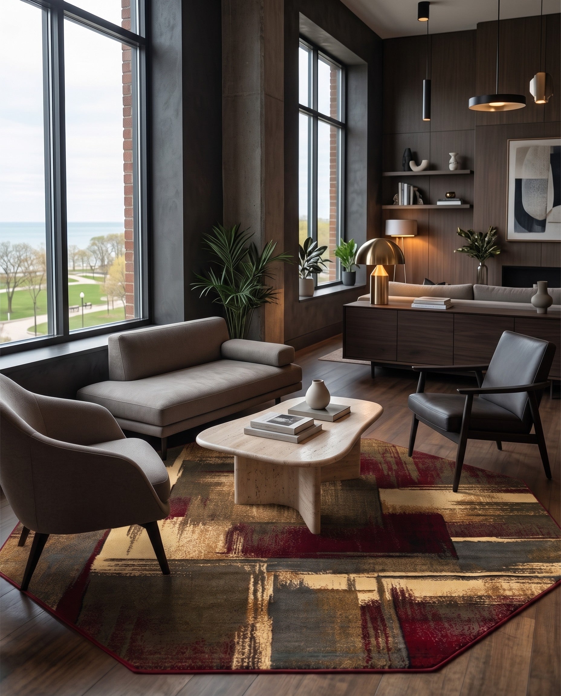 Cafe Octagon Rug