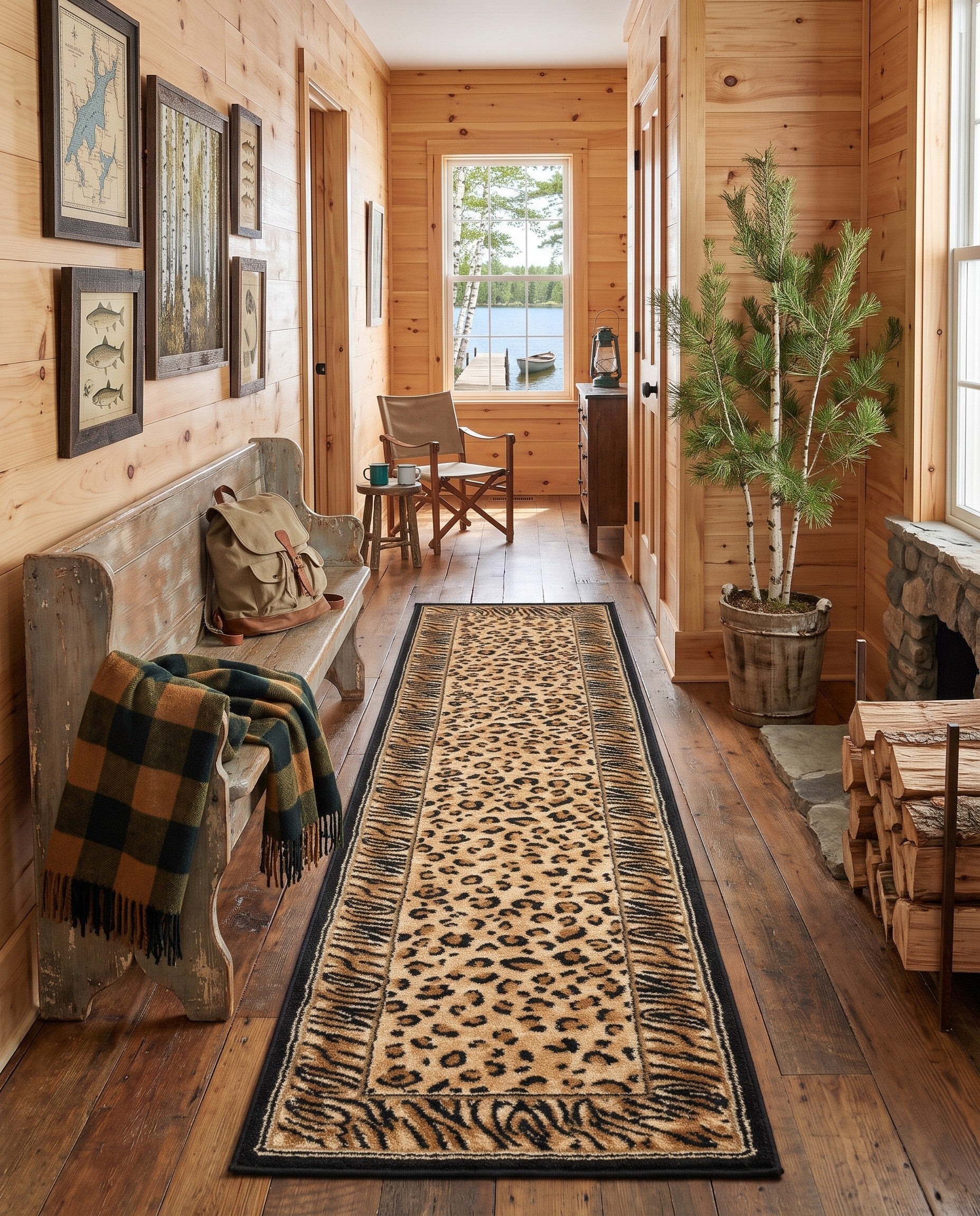 Light Brown Savannah Runner Rug