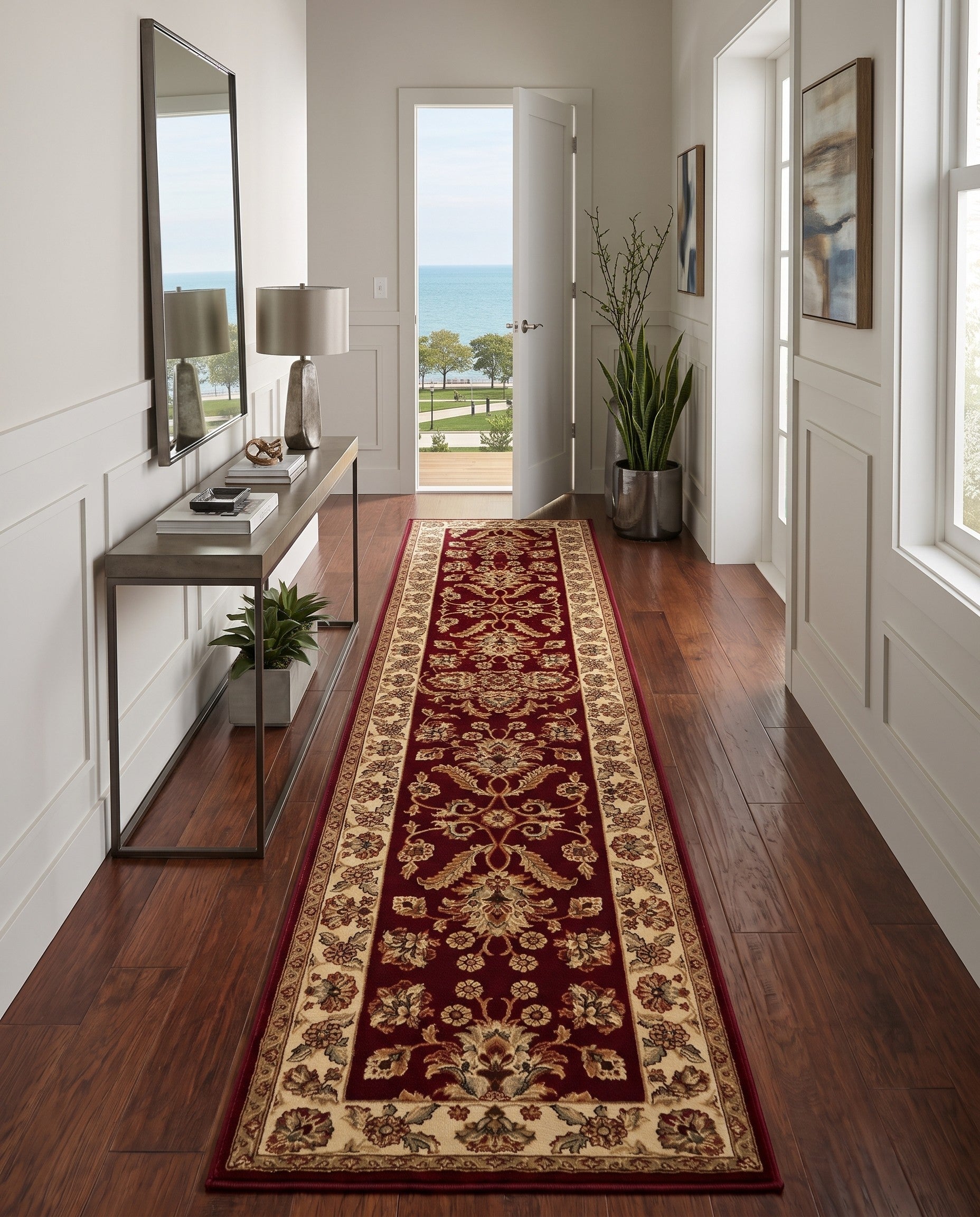 Red Aditi Runner Rug