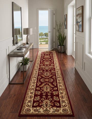 Red Aditi Runner Rug