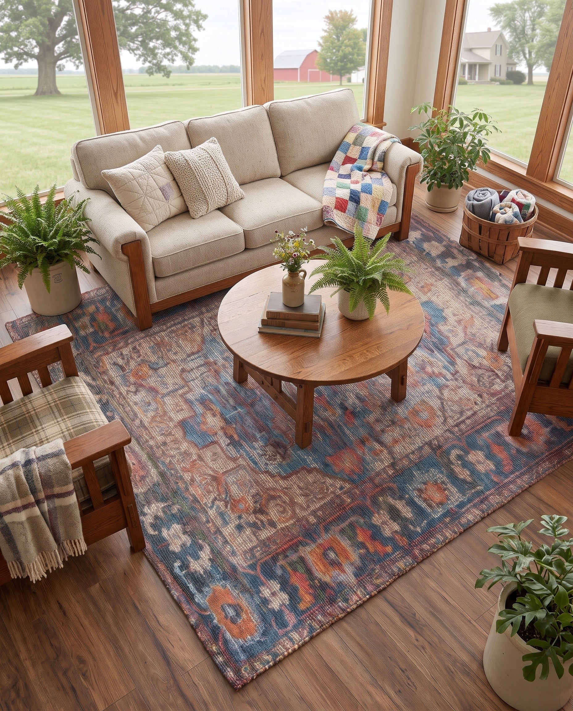 7' 10 x 7' 10 Hand Woven Chenille Jute Square Rug