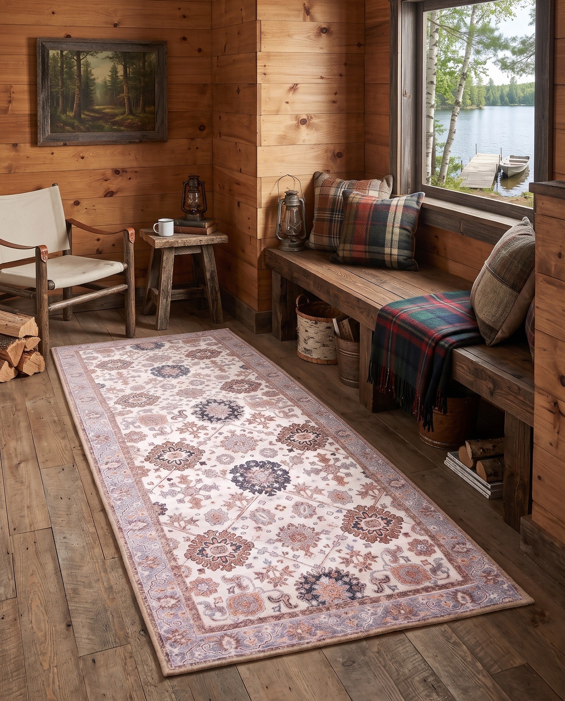 2' x 6' 1 Washable Timeless Oakmoss Runner Rug