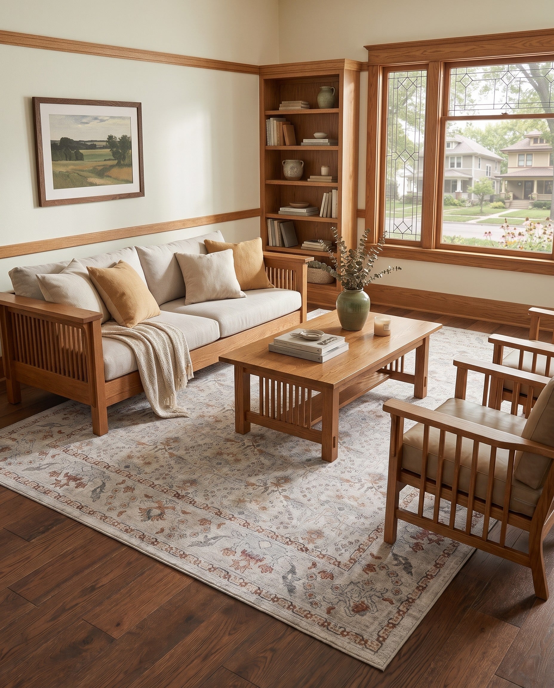 Ivory Washable Timeless Rug