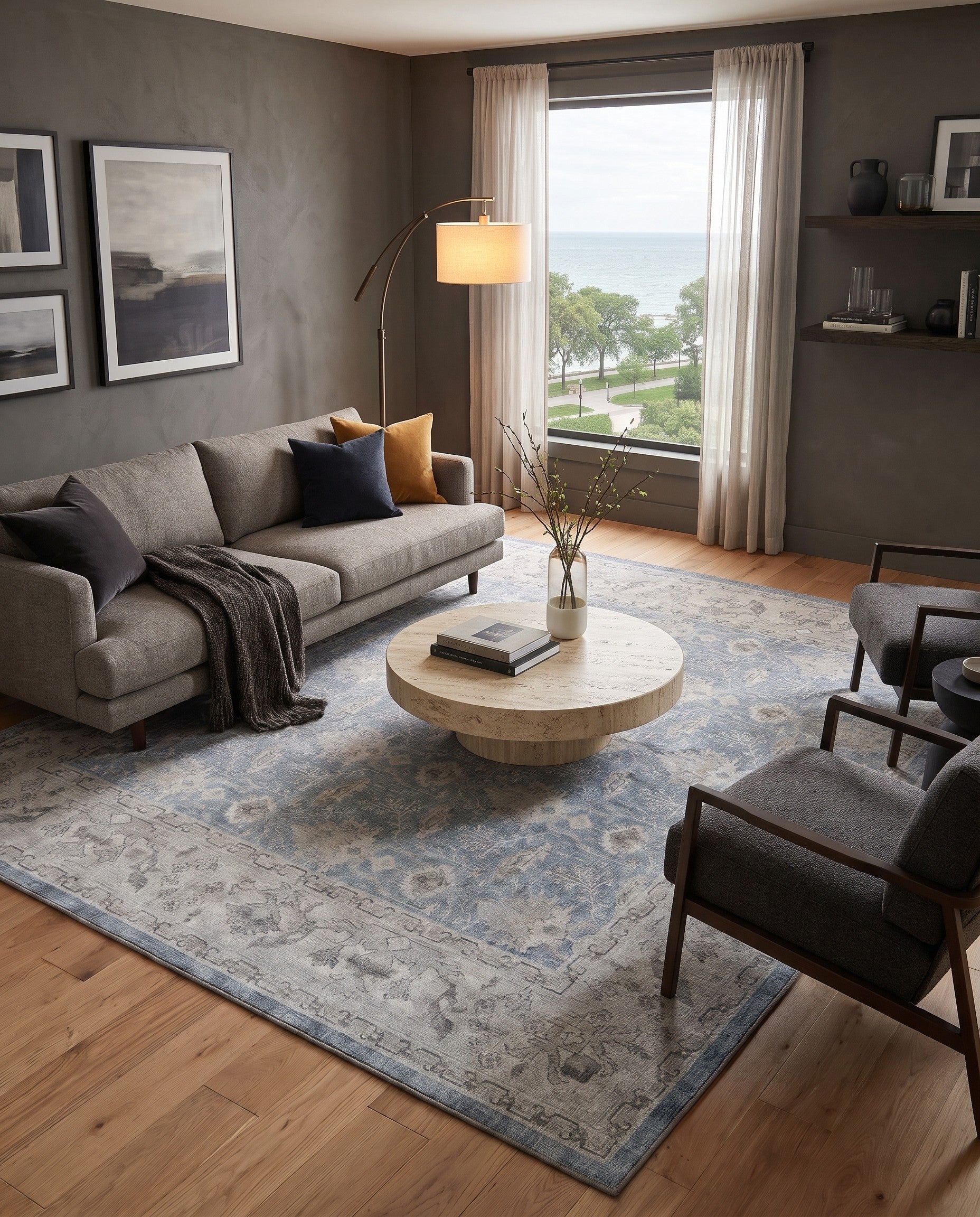 7' 10 x 7' 10 Washable Timeless Square Rug
