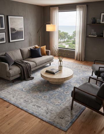 7' 10 x 7' 10 Washable Timeless Square Rug