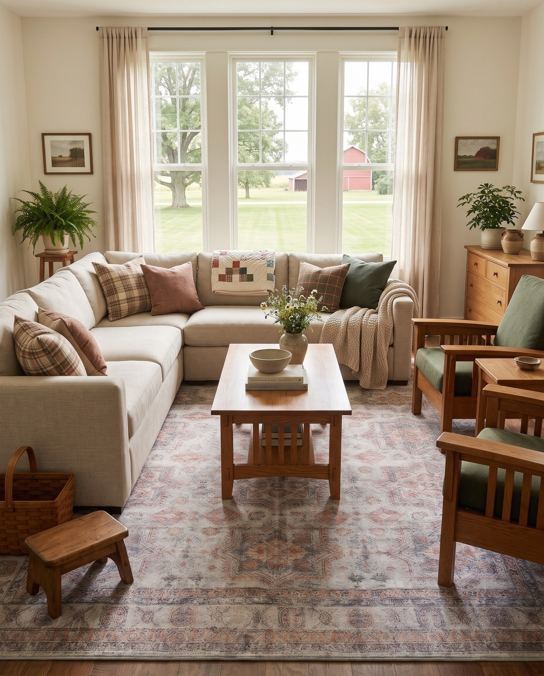 Ivory Washable Timeless Rug