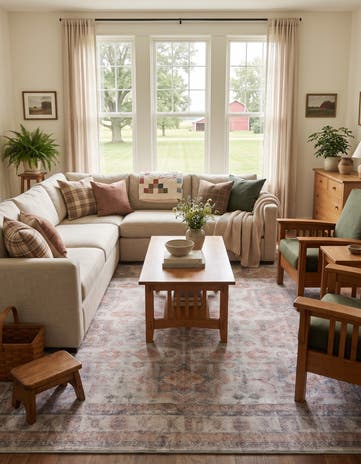 Ivory Washable Timeless Rug