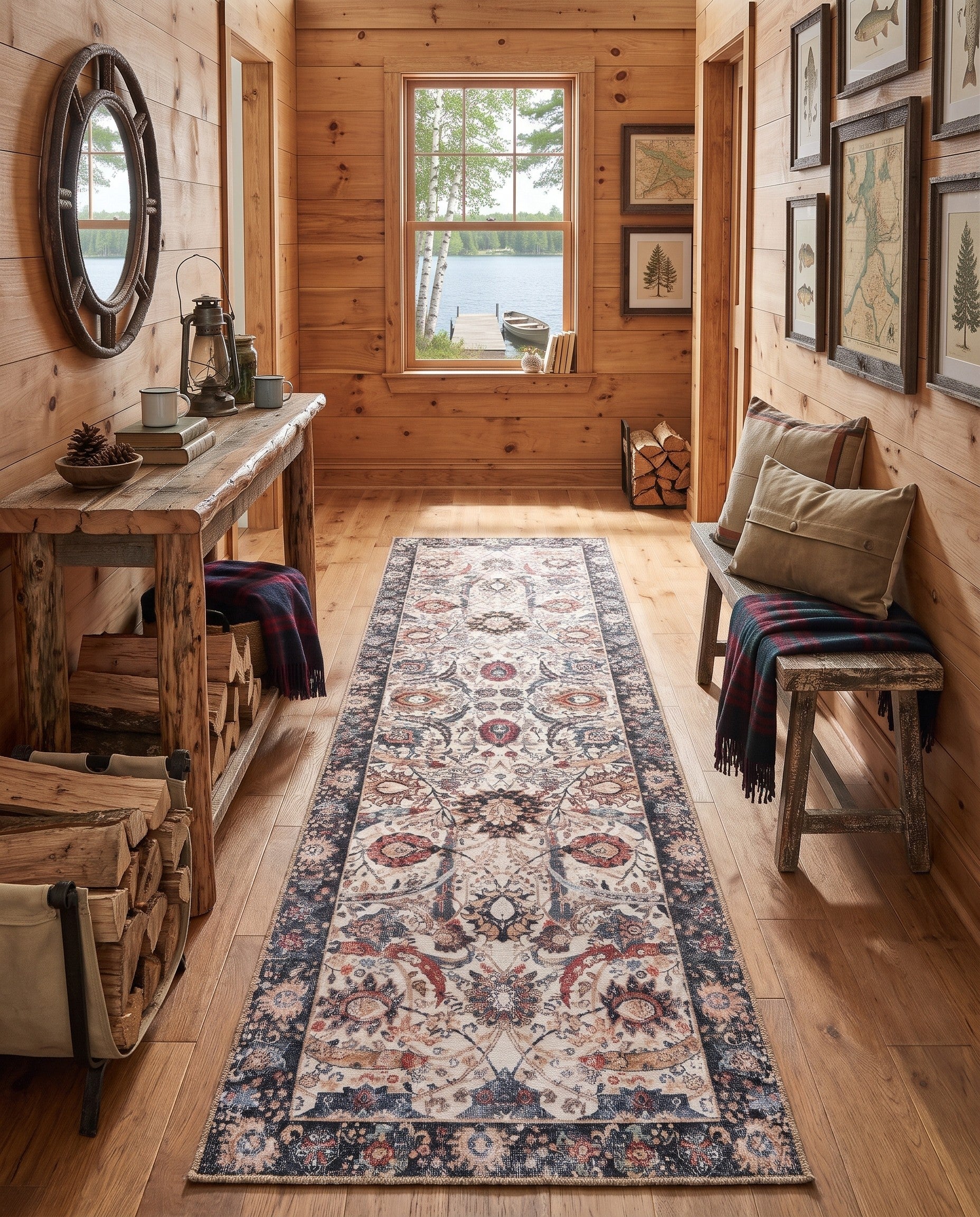 2' 7 x 10' Washable Timeless Runner Rug