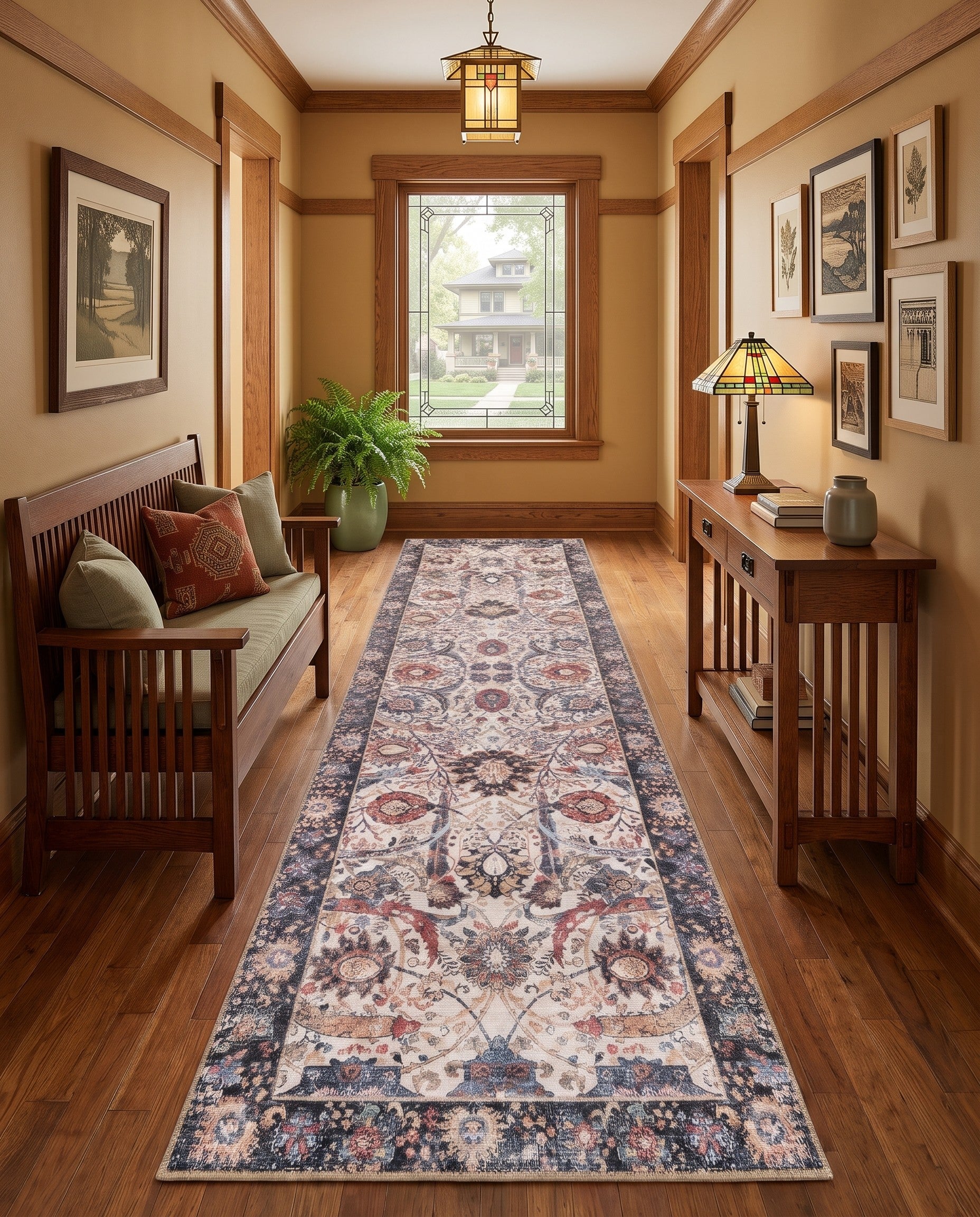 2' 7 x 10' Washable Timeless Runner Rug