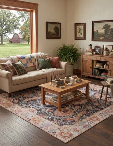 Black Washable Timeless Square Rug