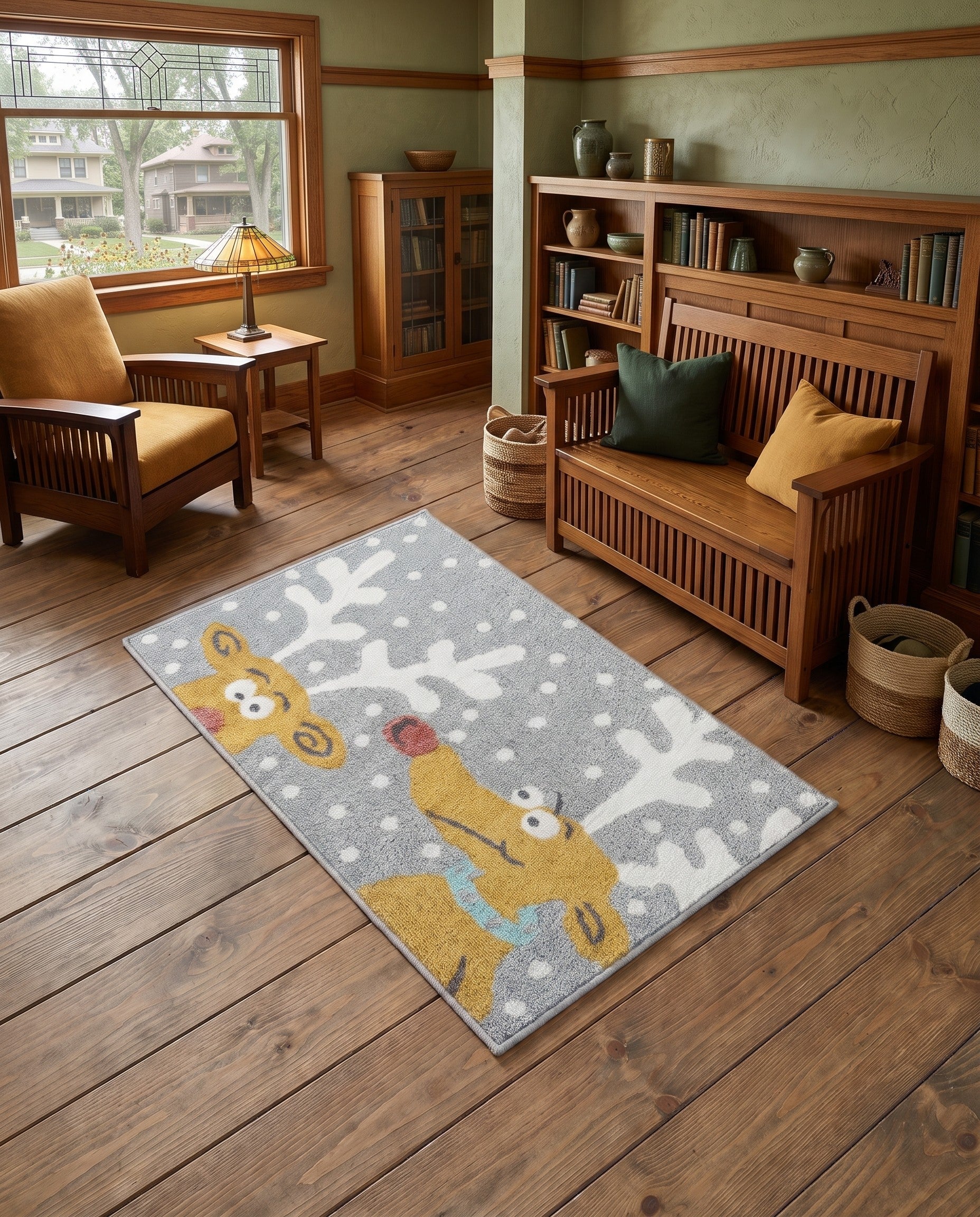 2' 2 x 3' 1 Reindeer Whimsy Kids Rug