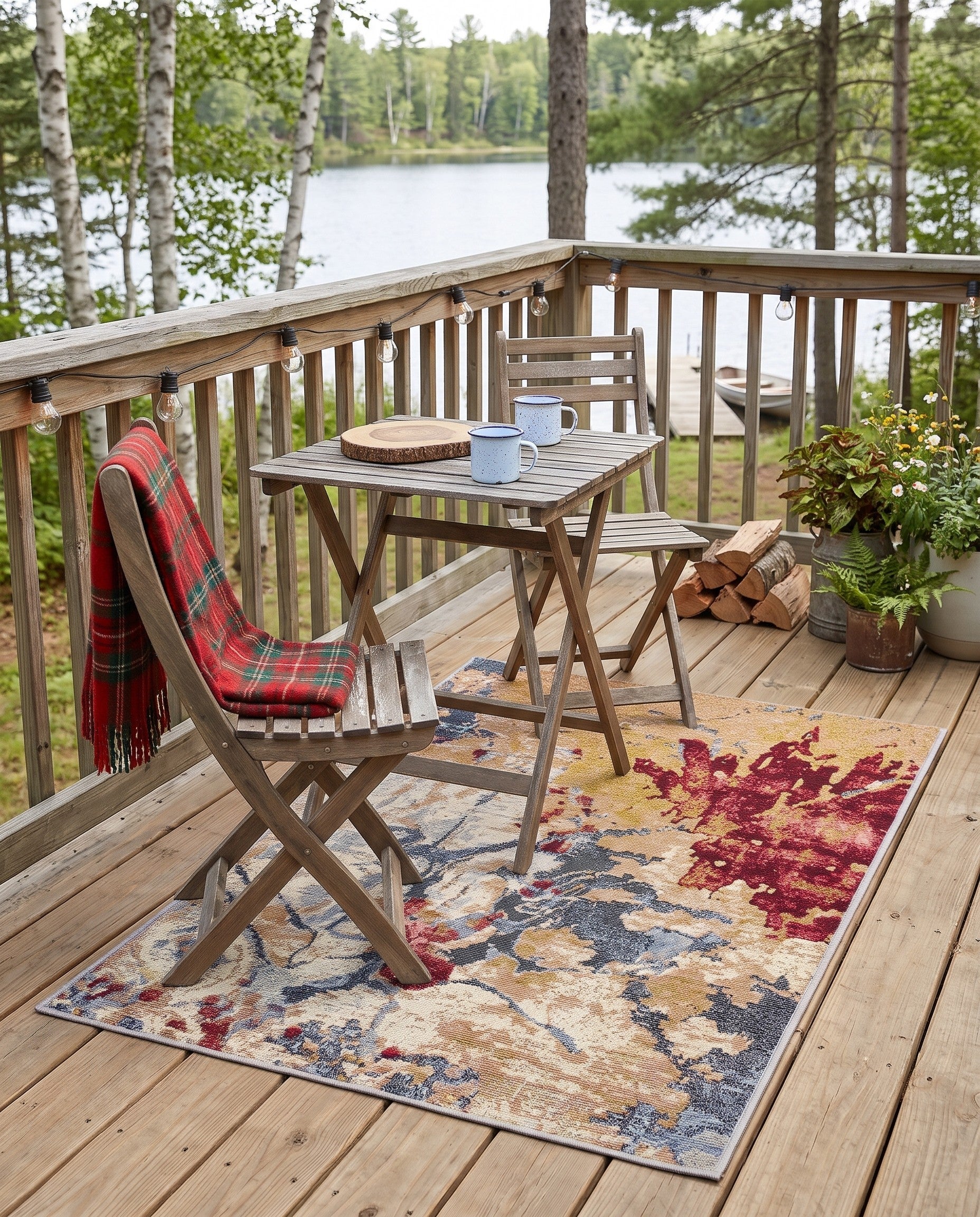 2' x 3' Easy-Clean Modern Indoor / Outdoor Rug