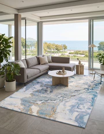6' x 9' Easy-Clean Modern Indoor / Outdoor Rug