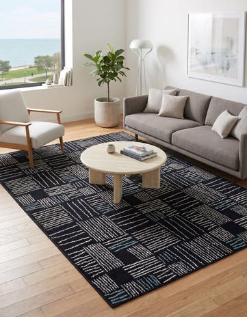 Navy Blue Hanahan Rug