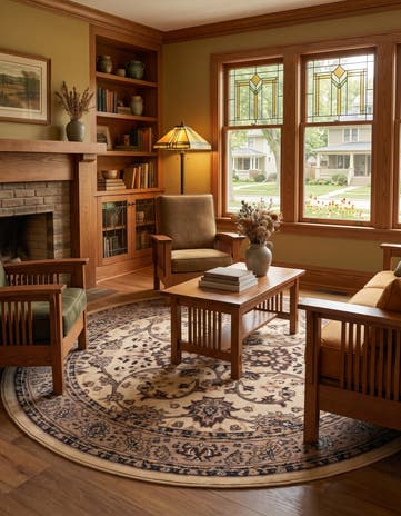 Ivory Yasmin Round Rug