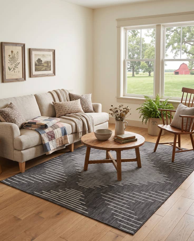 Detail image of 5' 3 x 7' Easy-Clean Winslow Modern Indoor / Outdoor Rug