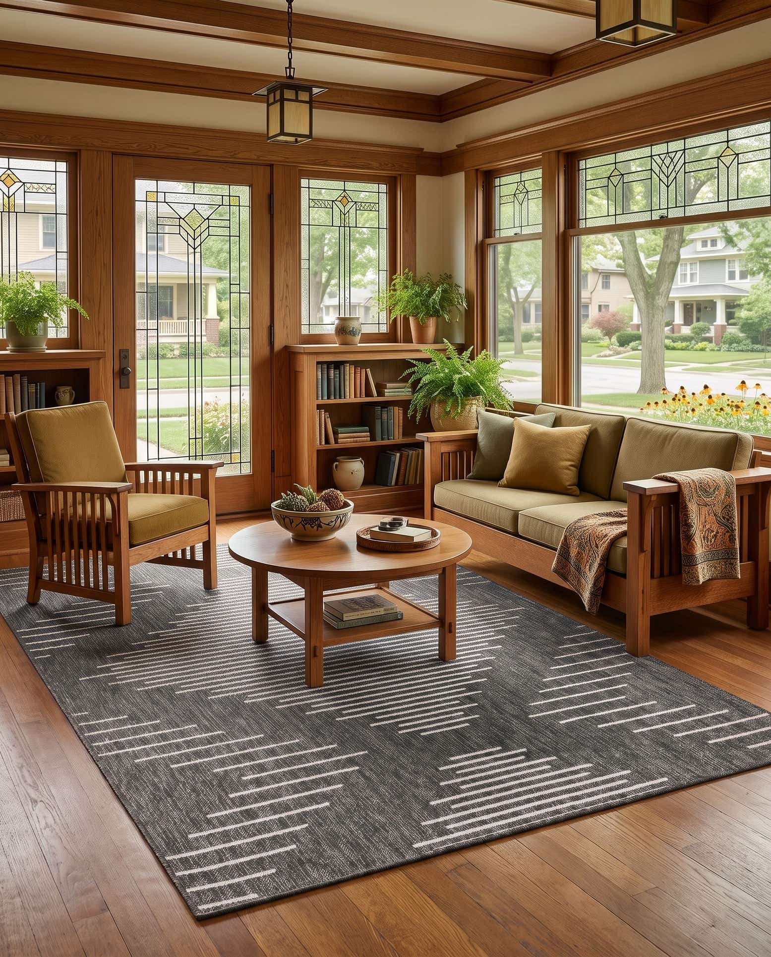 5' 3 x 7' Easy-Clean Winslow Modern Indoor / Outdoor Rug