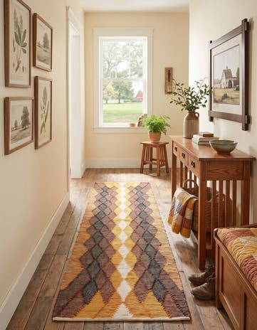 2' 7 x 10' Hand Braided Chindi Cotton Runner Rug