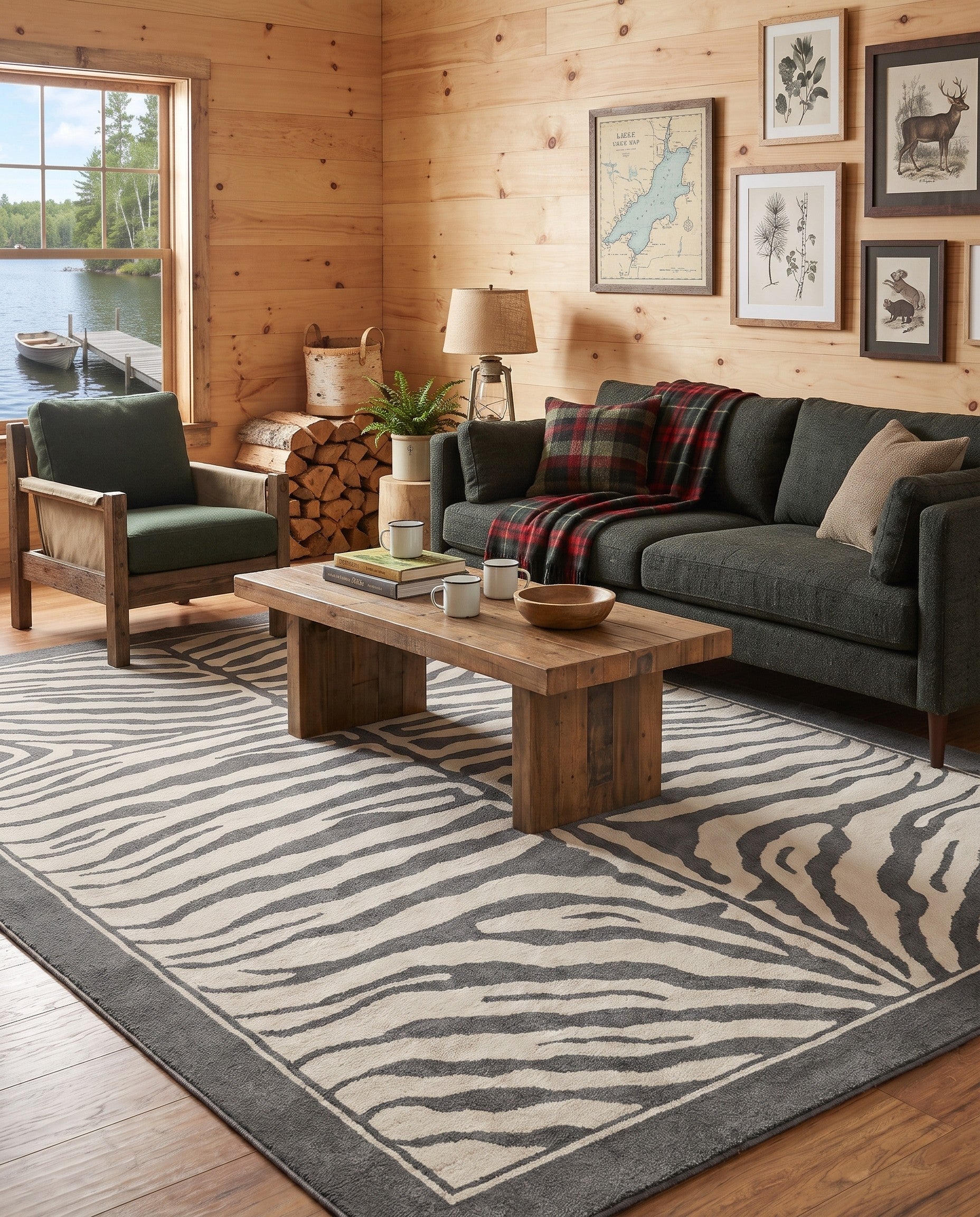 Ivory and Gray Savannah Rug
