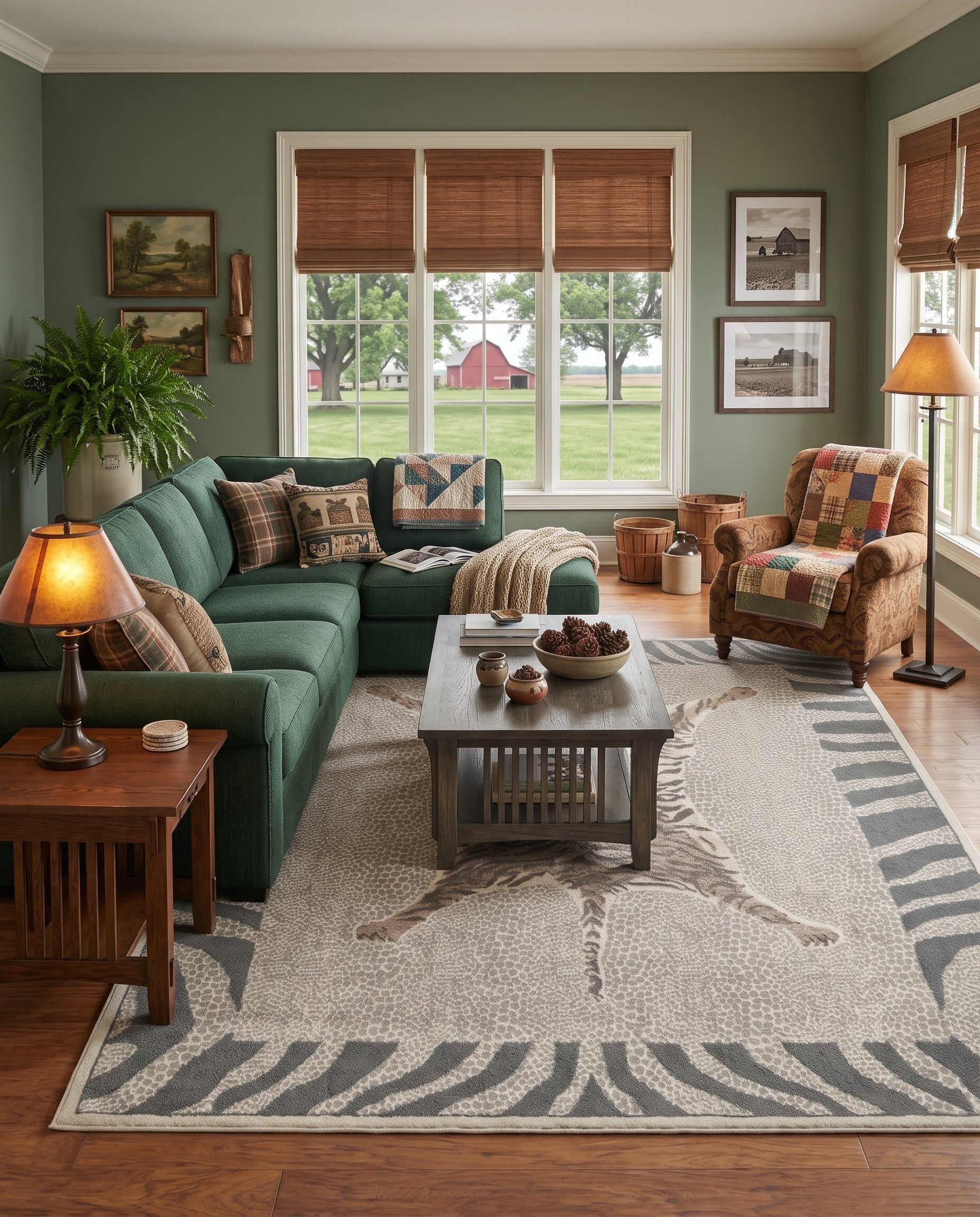 Ivory and Gray Savannah Rug