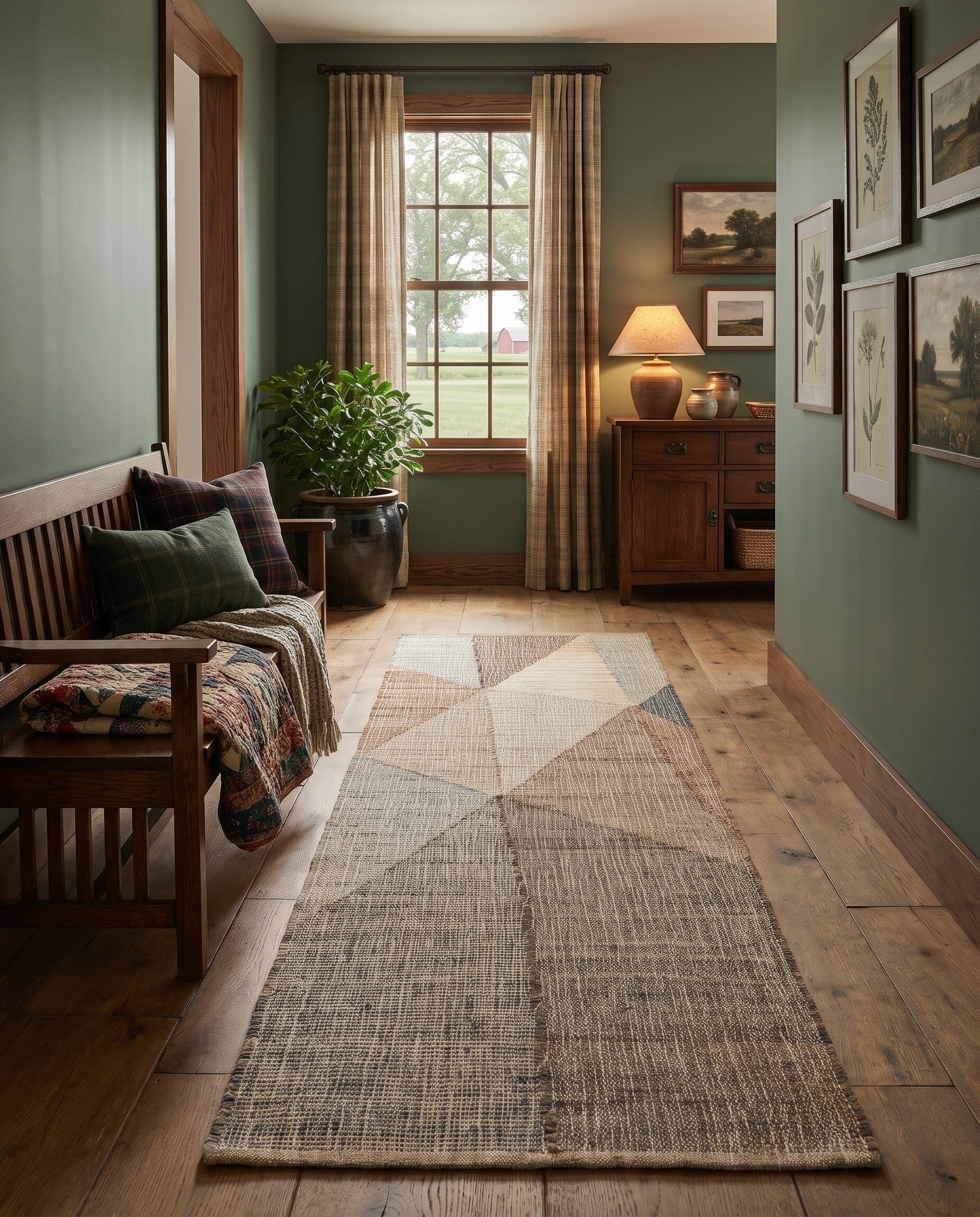 2' 7 x 10' Hand Woven Kilim Jute Runner Rug