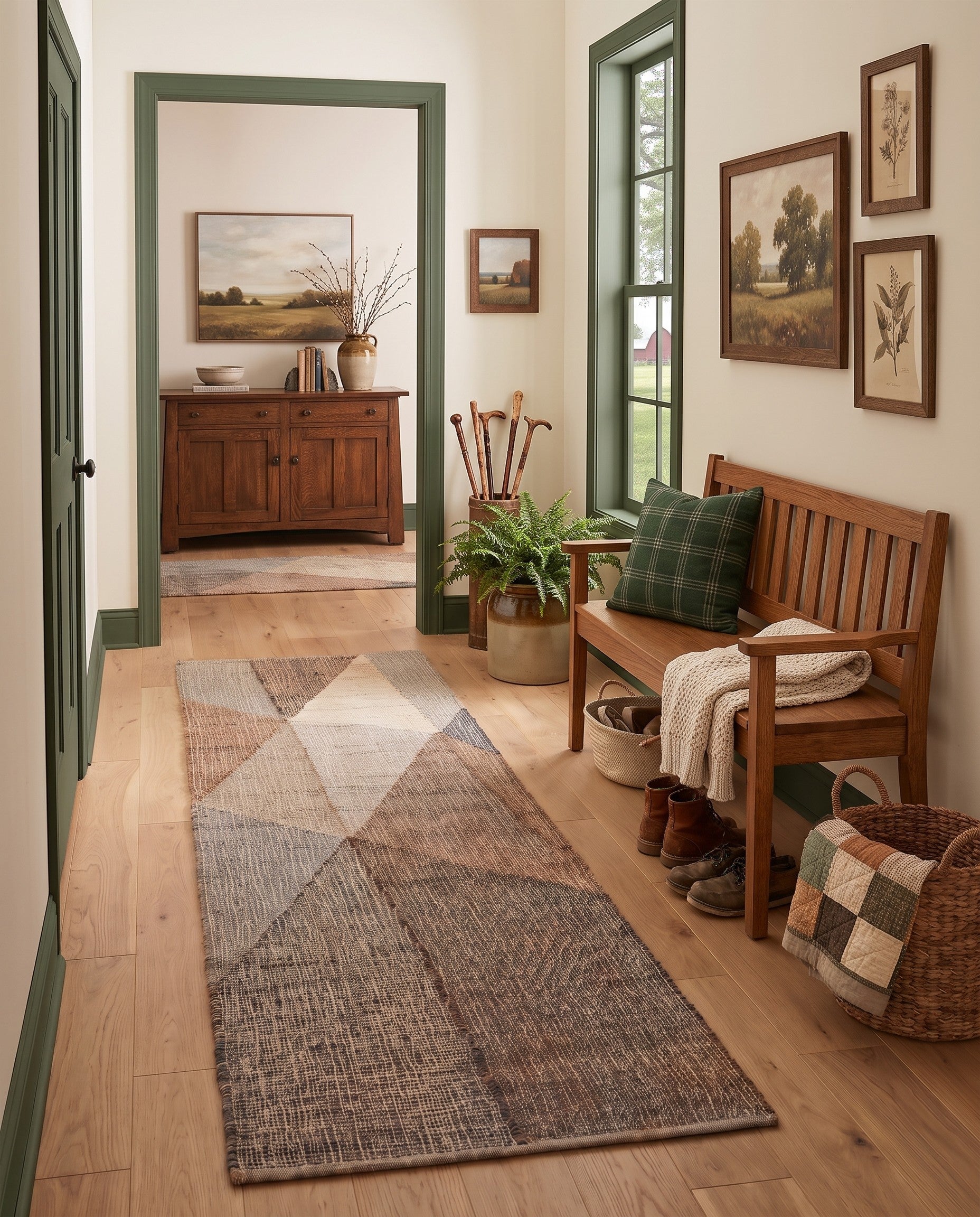 2' 7 x 10' Hand Woven Kilim Jute Runner Rug