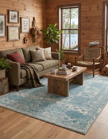 Aqua Blue Dover Rug
