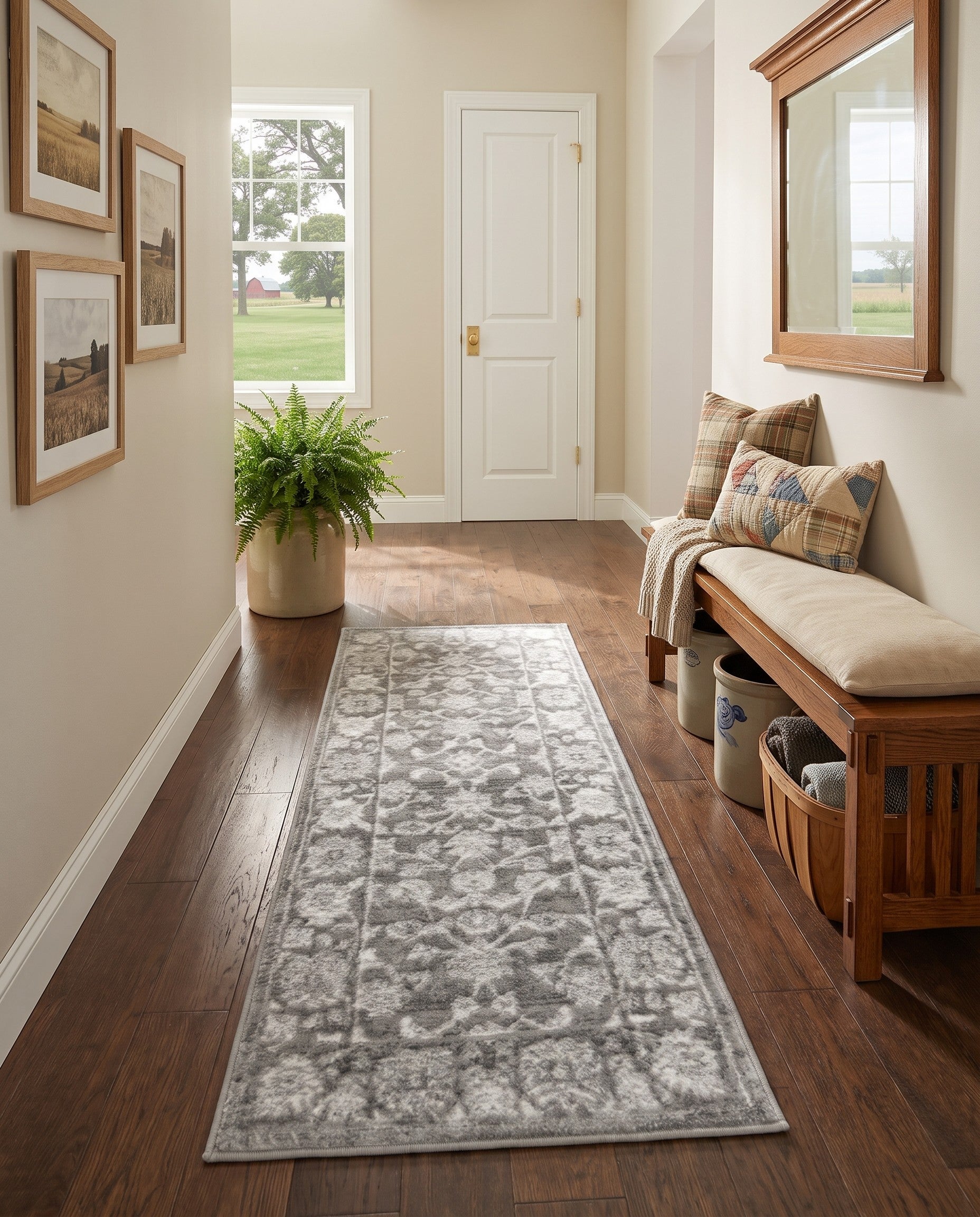 Gray Boston Runner Rug