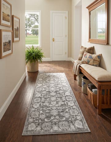 Gray Boston Runner Rug