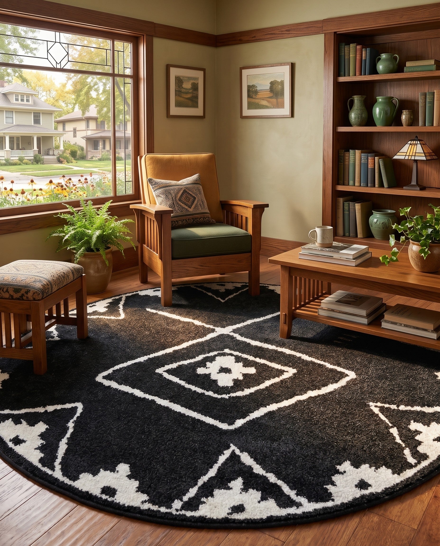 5' x 5' Oslo Borealis Round Rug