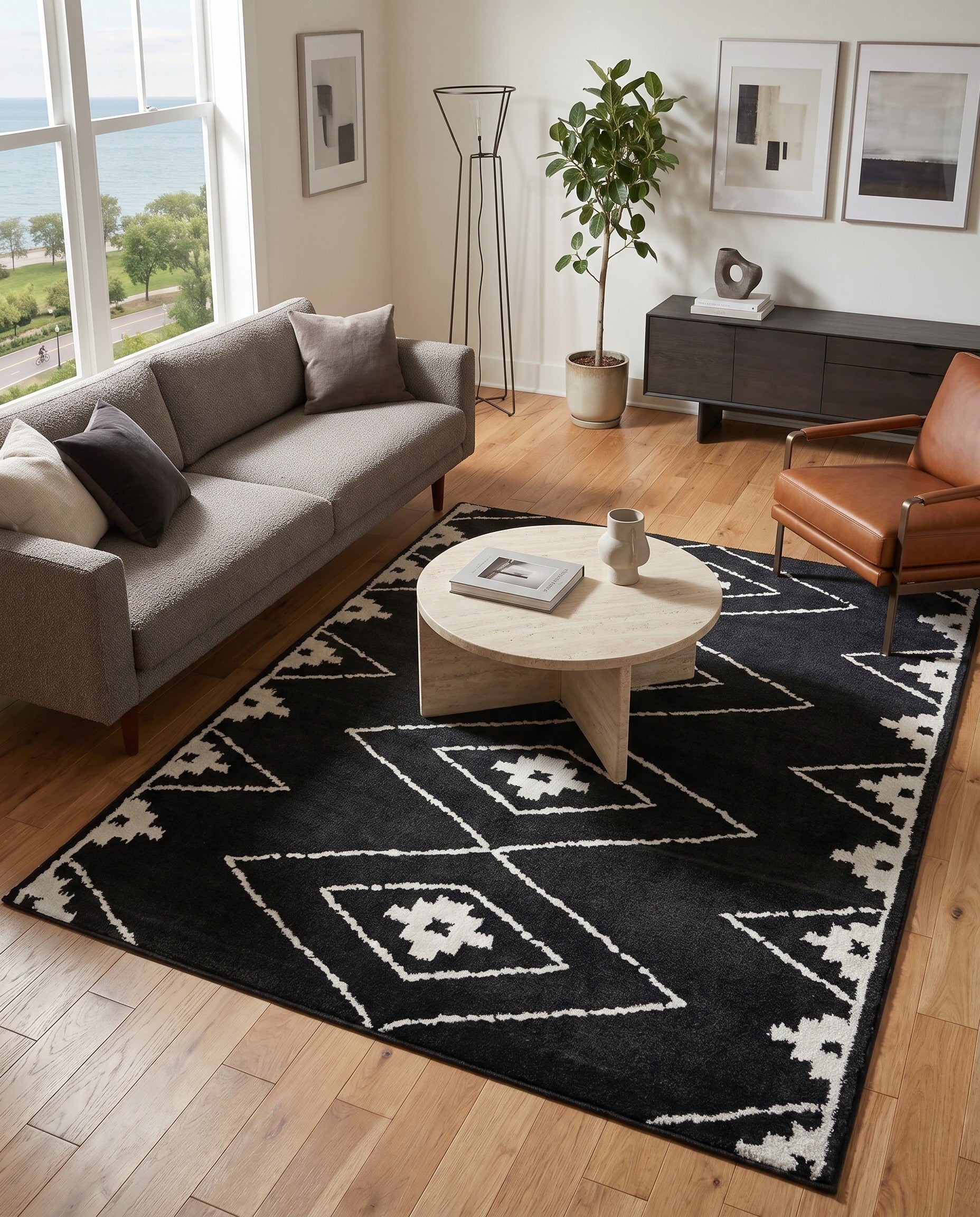 Black Oslo Rug