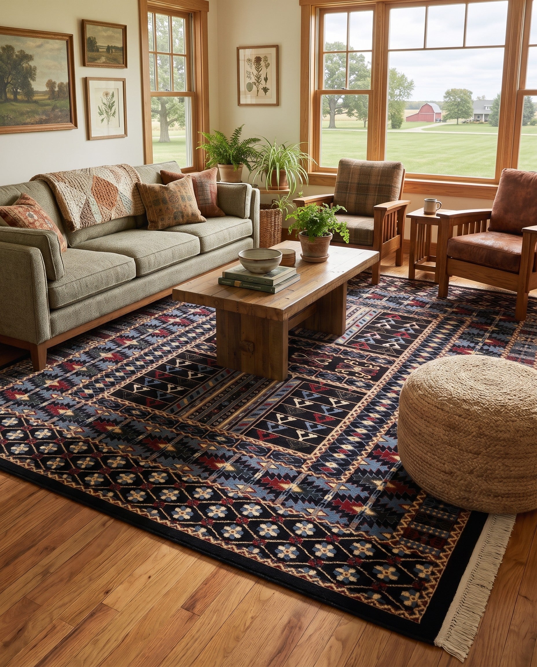 Black Bokhara Rug