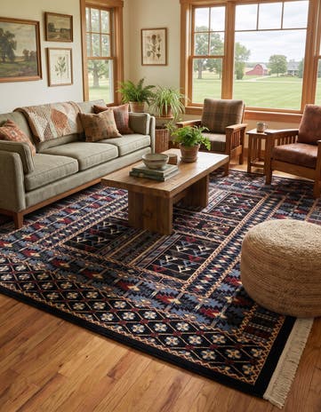 Black Bokhara Rug
