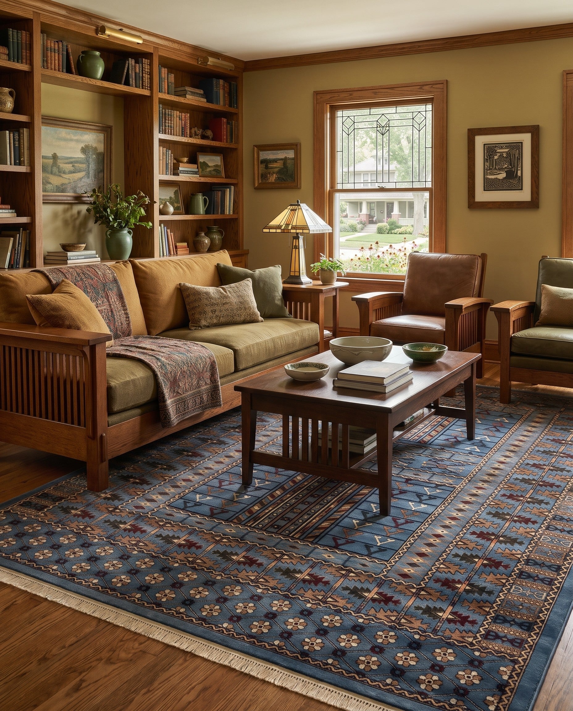 Blue Bokhara Rug