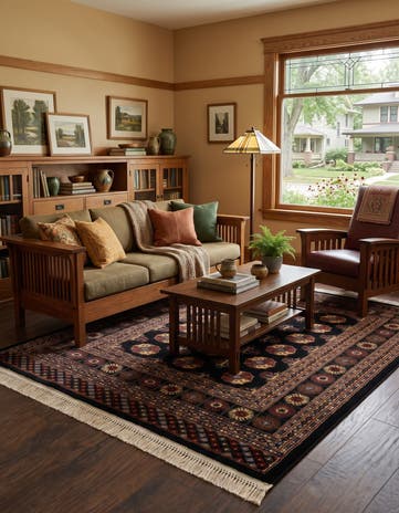 Black Bokhara Rug