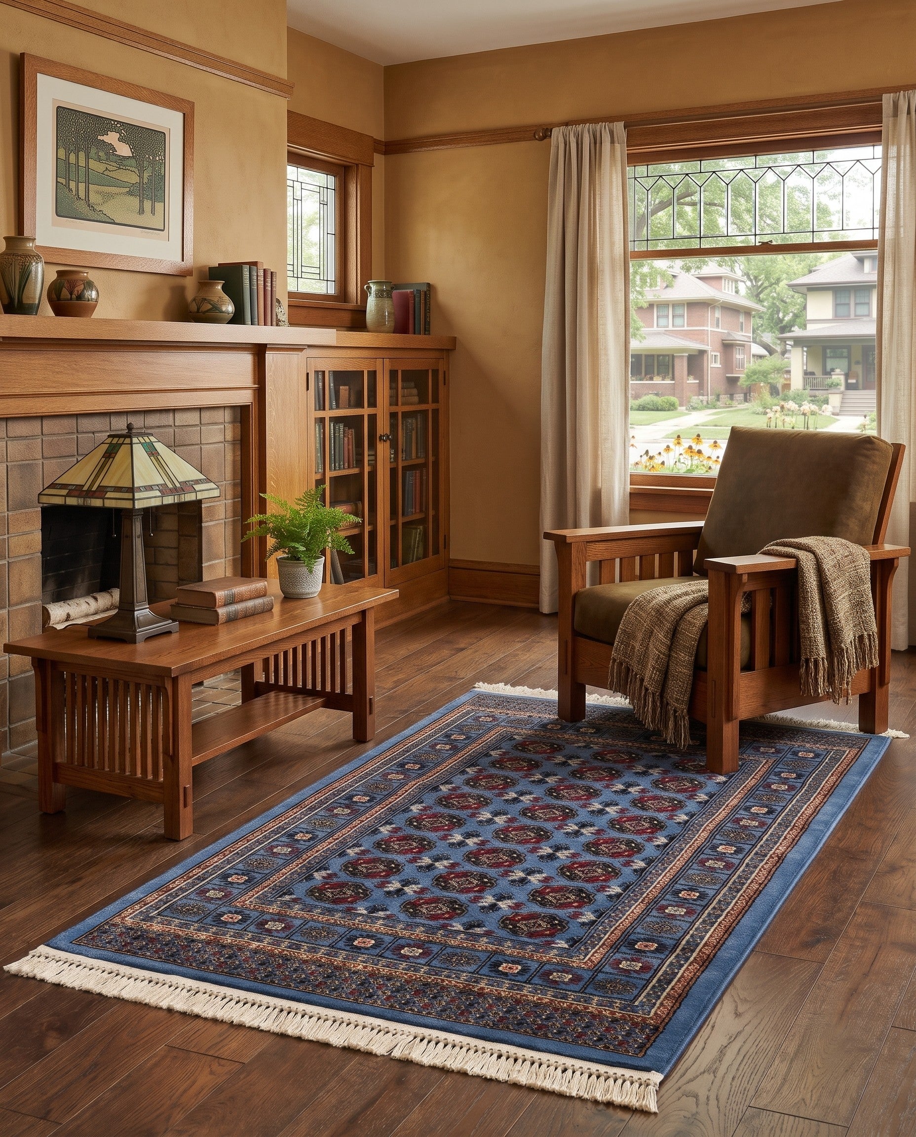 Blue Bokhara Rug