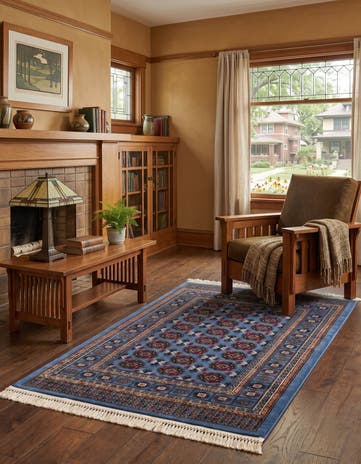 Blue Bokhara Rug
