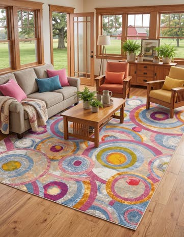 7' 10 x 10' Easy-Clean Modern Indoor / Outdoor Rug