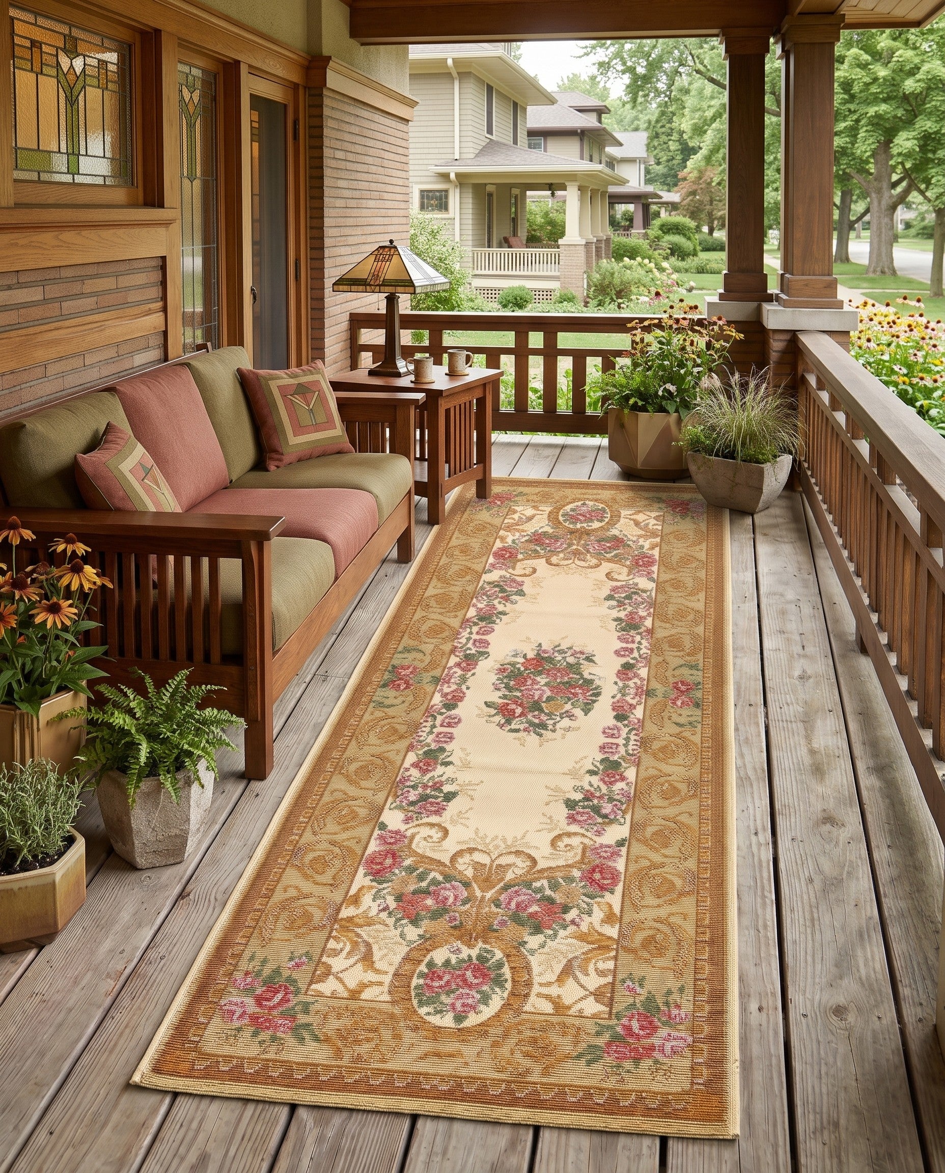 2' x 6' Easy-Clean Traditional Indoor / Outdoor Runner Rug