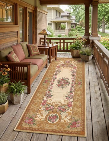 2' x 6' Easy-Clean Traditional Indoor / Outdoor Runner Rug