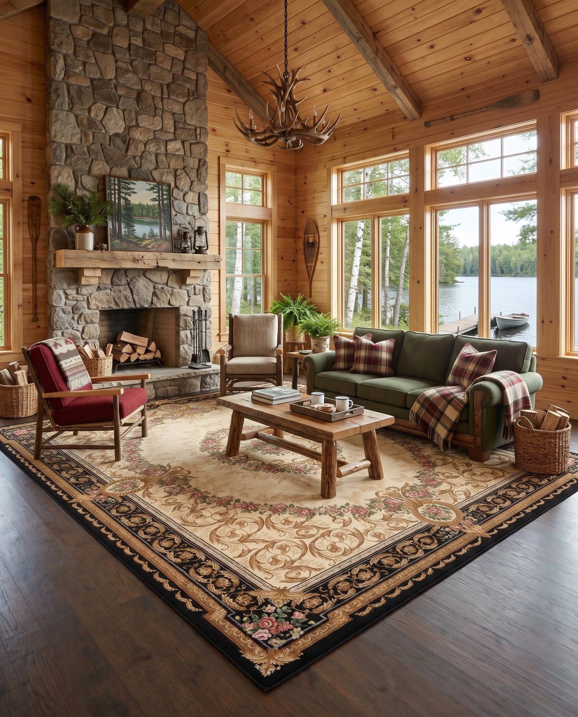10' x 14' Easy-Clean Traditional Indoor / Outdoor Rug