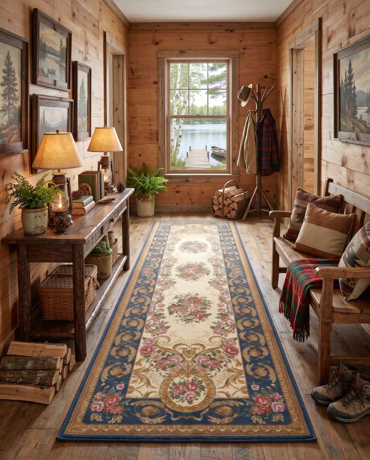 2' 7 x 10' Easy-Clean Hargrove Traditional Indoor / Outdoor Runner Rug