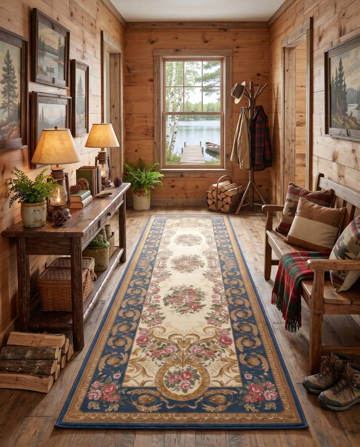 Detail image of 2' 7 x 10' Easy-Clean Hargrove Traditional Indoor / Outdoor Runner Rug